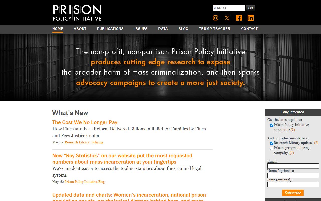 Prison Policy Initiative incarceration context for Oklahoma County inmate population